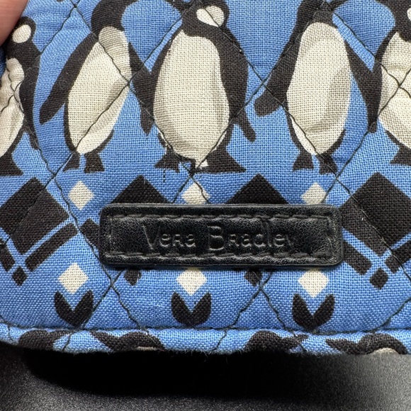 Vera Bradley Blue Playful Penguin Pattern eyeglass Case - Picture 4 of 5
